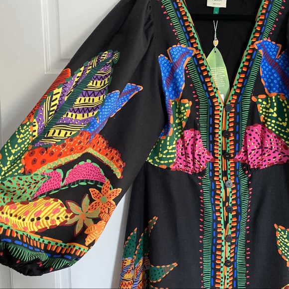 🥭 Farm Rio Cool Leopards Button-Front Maxi Dress - Picture 5 of 15